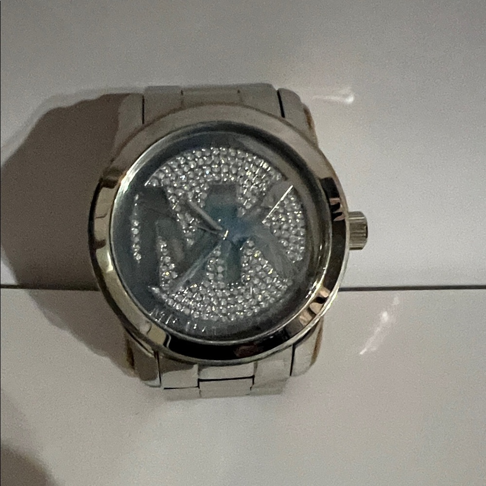 Michael Kors Silver Watch. 7” wrist or smaller. Needs battery.